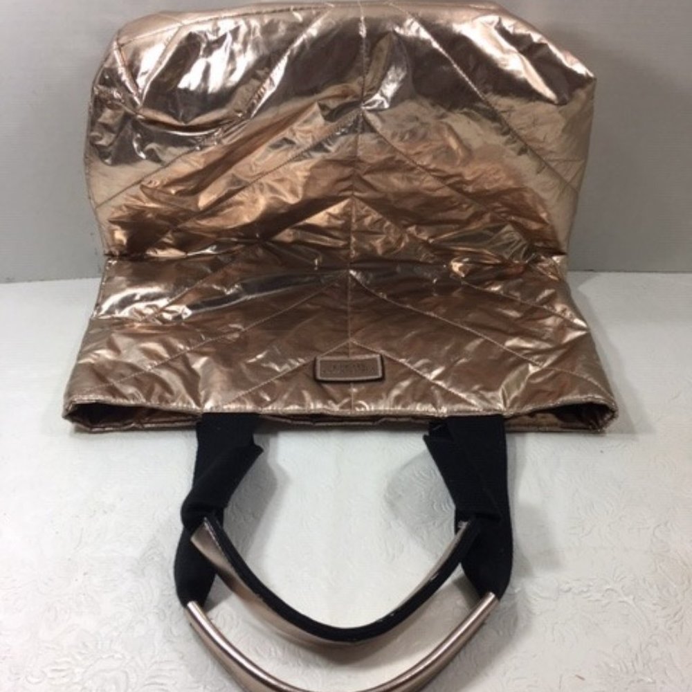 Victoria's Secret 2017 Rose Gold Metallic Tote Limited Edition Shopping Bag